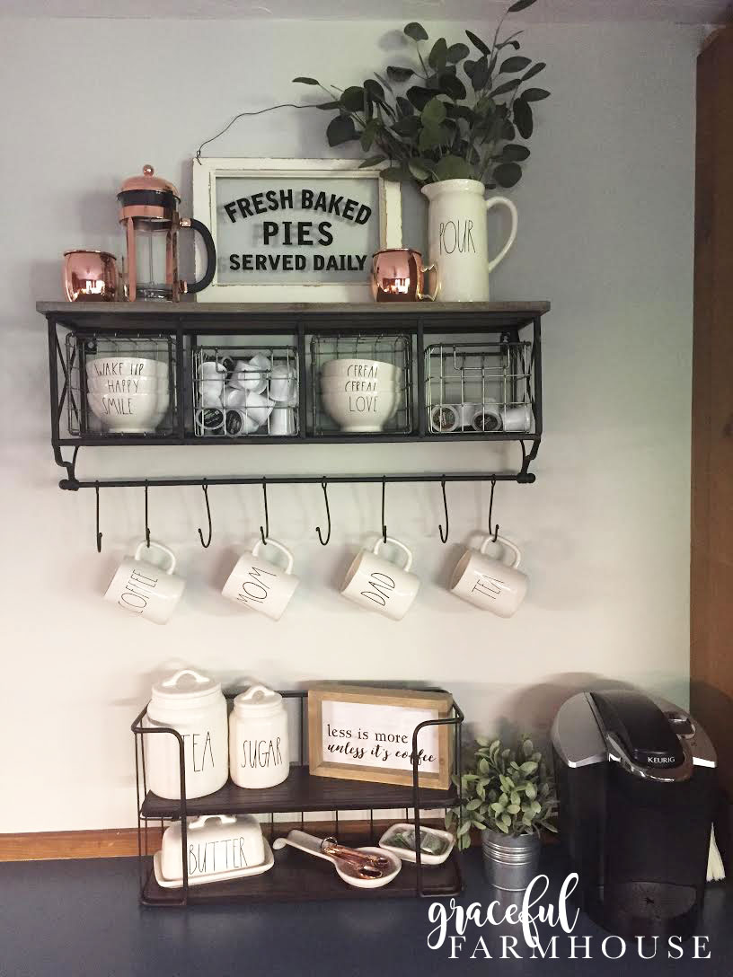 hobby lobby open shelf coffee bar