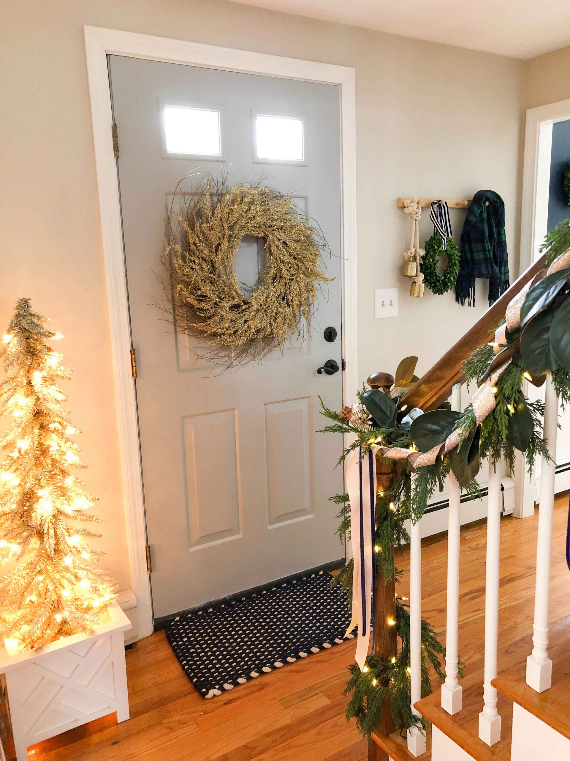 christmas front entryway