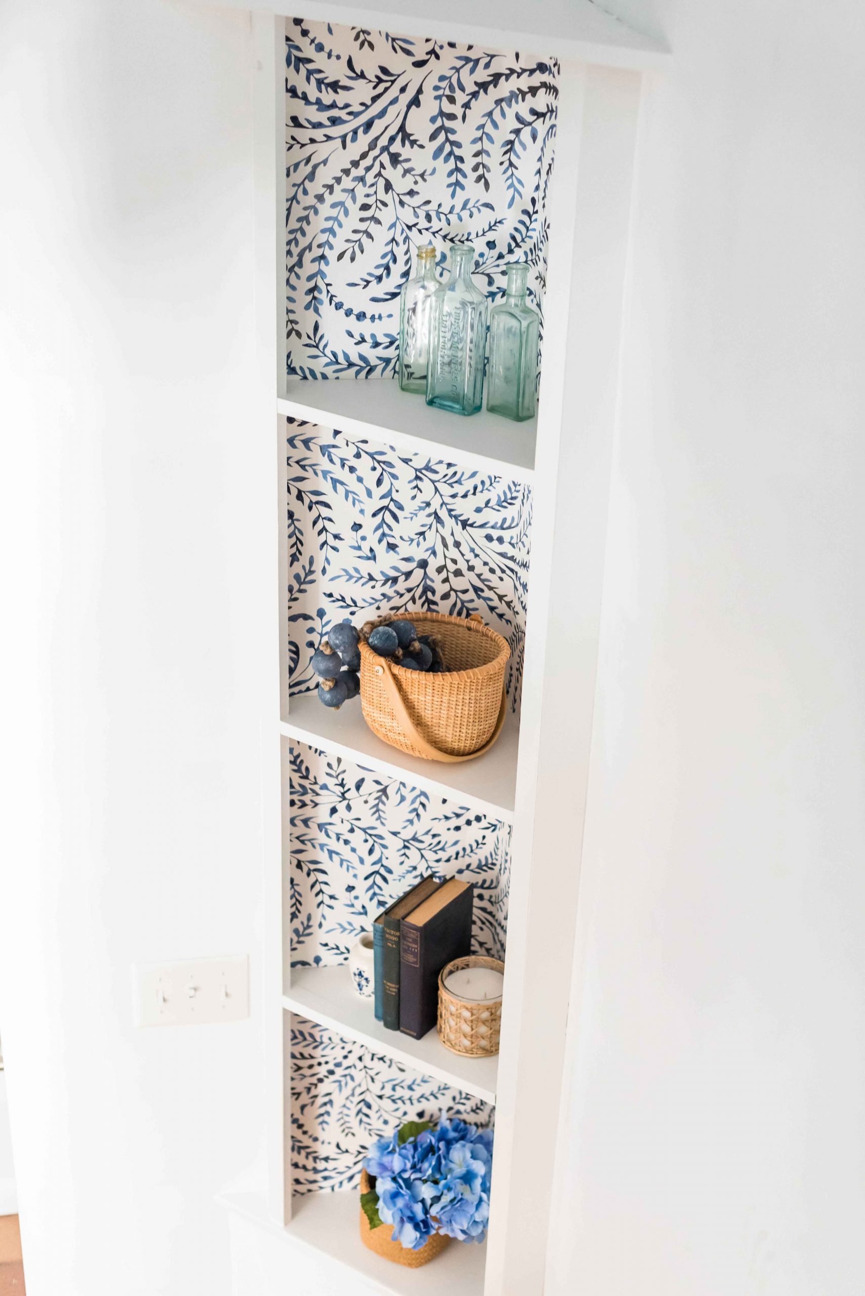 serena & lily priano wallpaper bookcase